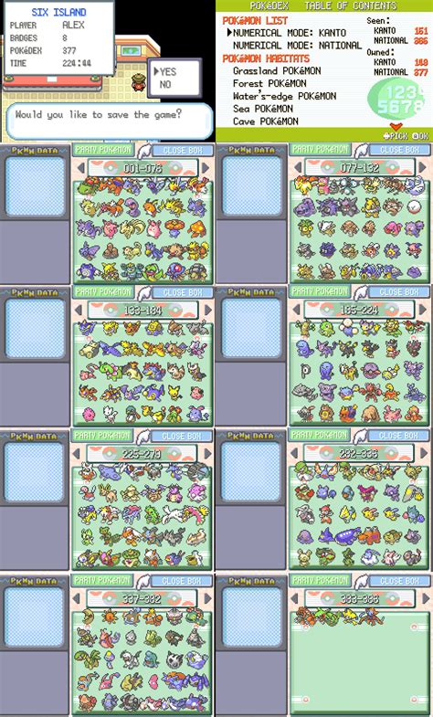 pokemon fire red omega encounter list.
